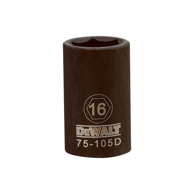 DEWALT 1/2 In. Drive 16mm 6-Point Shallow Metric Impact Socket