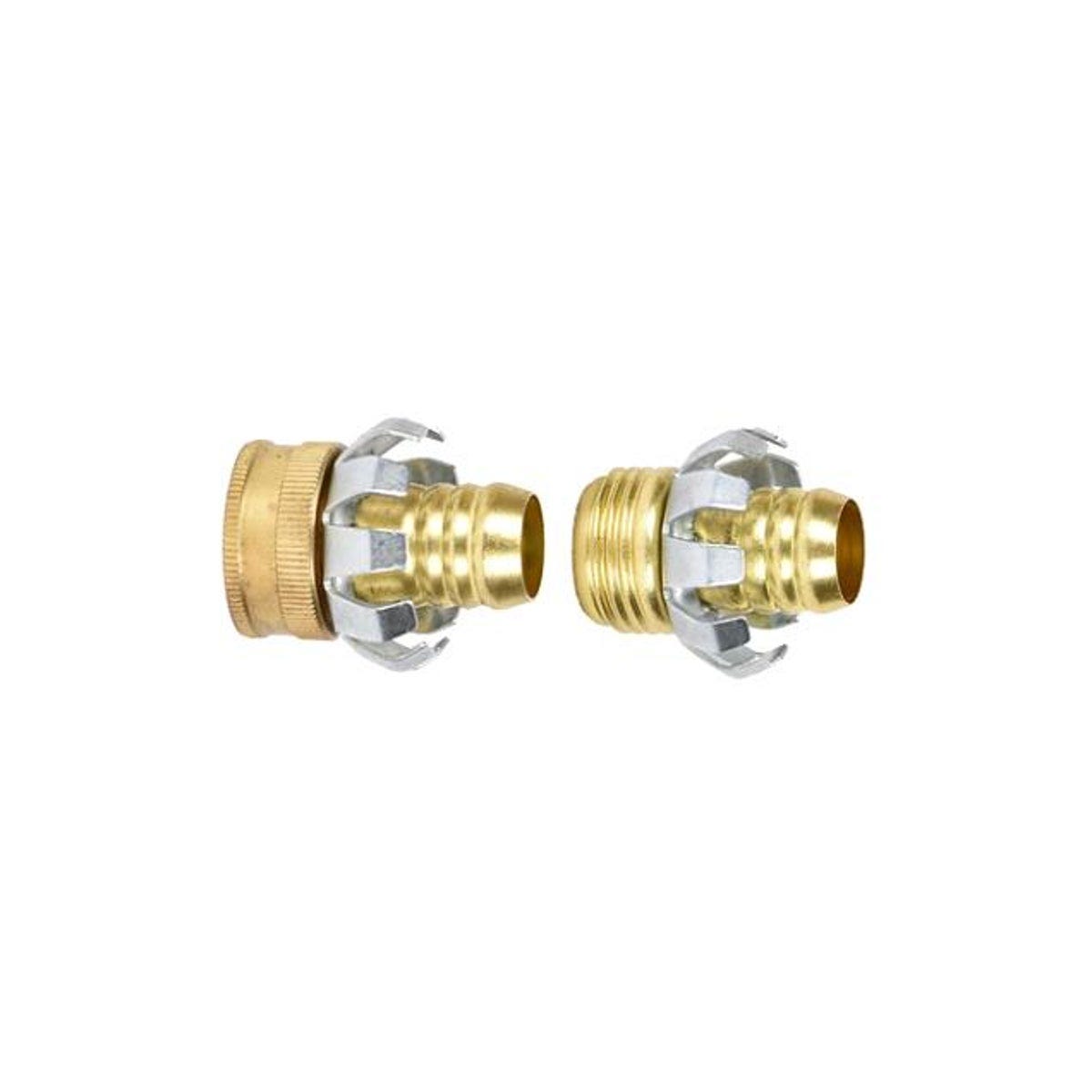 Green Thumb 5/8 In. Male/Female Hose Brass Clincher Repair Set Green Thumb 5/8 In. Male/Female Hose Brass Clincher Repair Set