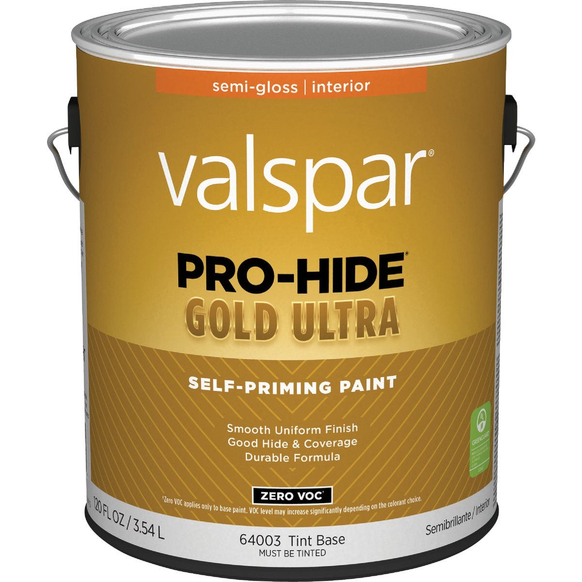 Valspar Pro-Hide Gold Ultra Zero VOC Semi-Gloss Interior Wall Paint, Tint, Base 1 Gal.