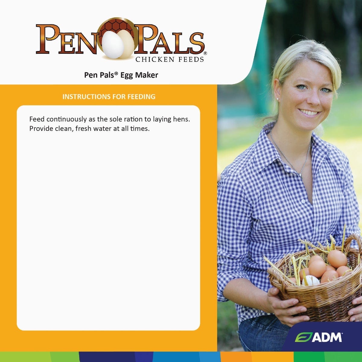ADM Pen Pals 50 Lb. Egg Maker Chicken Feed Pellets - photo 2