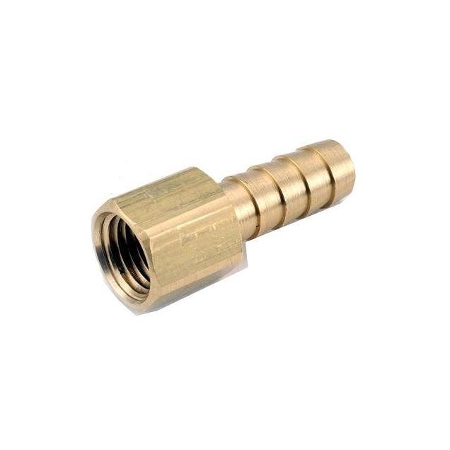 Anderson Metals 3/8 In. ID x 1/4 In. FPT Lead-Free Brass Barb Insert Anderson Metals 3/8 In. ID x 1/4 In. FPT Lead-Free Brass Barb Insert