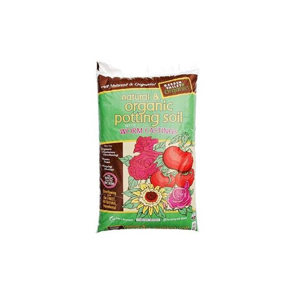 Garden Valley 2 Cu. Ft. Natural & Organic Potting Soil with Worm Castings Garden Valley 2 Cu. Ft. Natural & Organic Potting Soil with Worm Castings