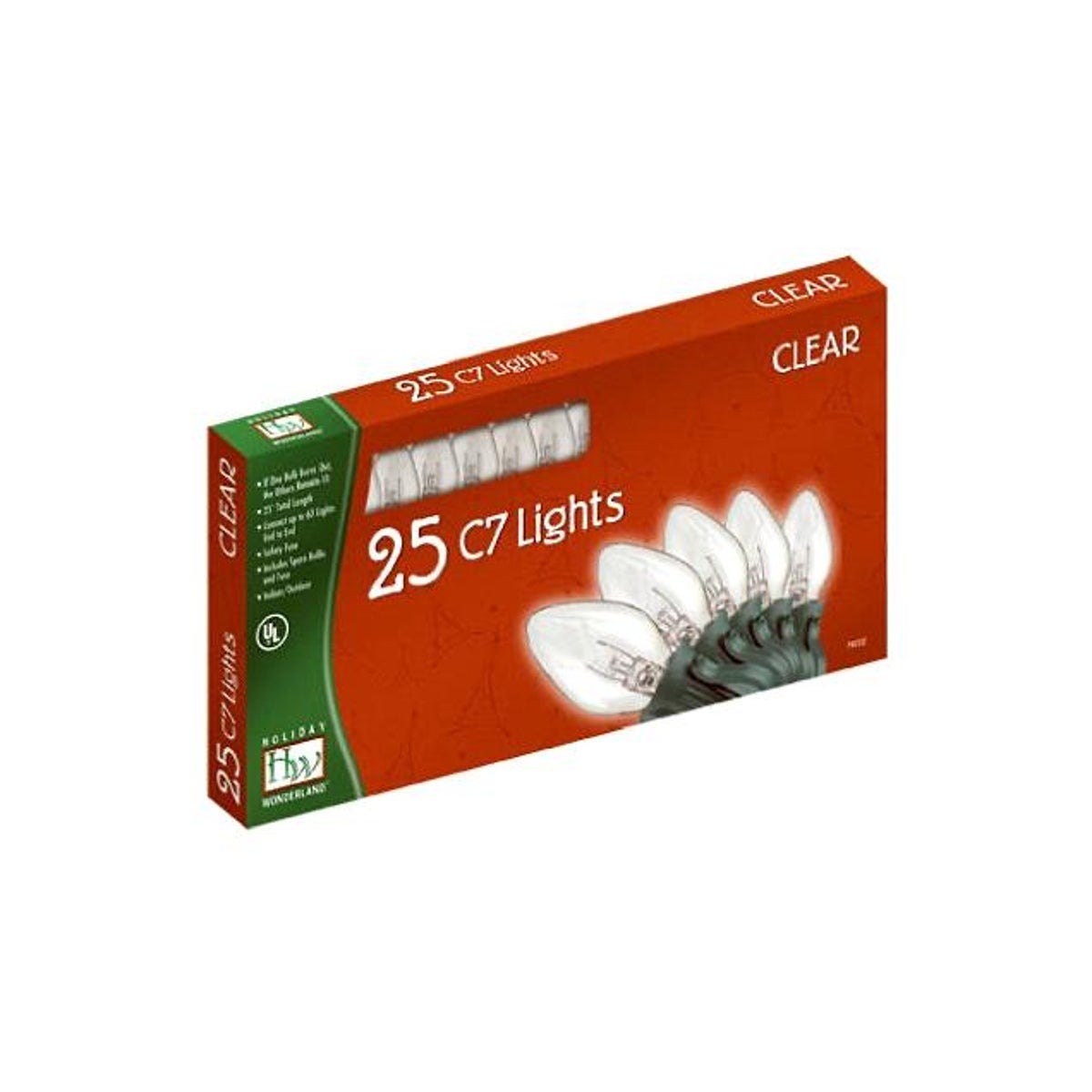 Holiday Wonderland Clear 25-Bulb C7 Christmas Light Set
