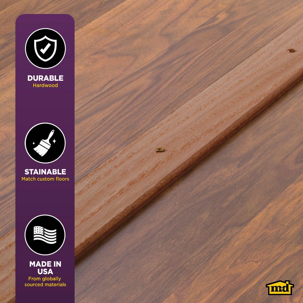 M-D Building Products 2-1/2 In. x 72 In. Unfinished Hardwood Seam Binder with Screws - photo 5 M-D Building Products 2-1/2 In. x 72 In. Unfinished Hardwood Seam Binder with Screws - photo 5
