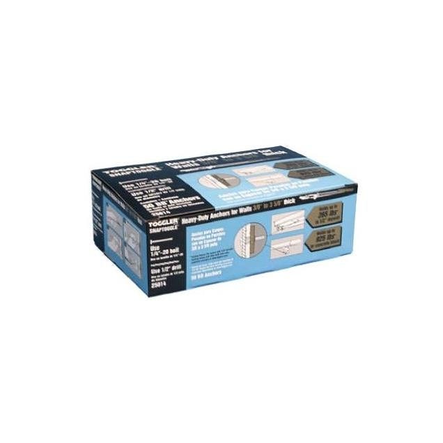 Toggler 50-Pack 1/4 In. x 20 In. Snaptoggle Hollow-Wall BA Toggle Bolts Toggler 50-Pack 1/4 In. x 20 In. Snaptoggle Hollow-Wall BA Toggle Bolts