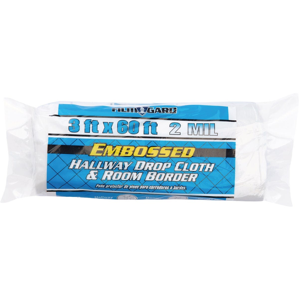 Film-Gard 3 In. x 60 Ft. 2-Mil Embossed Drop Cloth Film-Gard 3 In. x 60 Ft. 2-Mil Embossed Drop Cloth