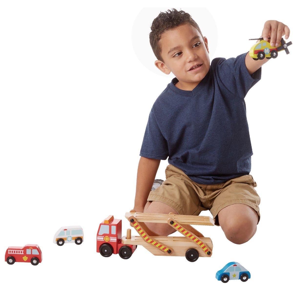 Melissa & Doug Wood Emergency Vehicle Carrier - photo 3
