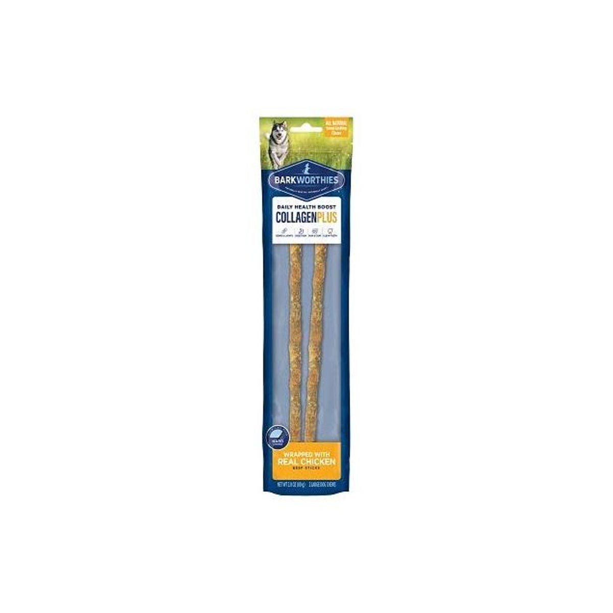 Barkworthies 12 In. Chicken Wrapped Collagen Natural Dog Chews (2-Pack) Barkworthies 12 In. Chicken Wrapped Collagen Natural Dog Chews (2-Pack)