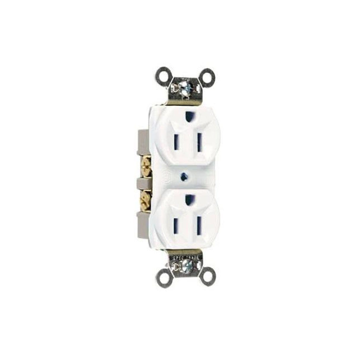 Legrand Pass & Seymour 15A Heavy-Duty Duplex Outlet, White