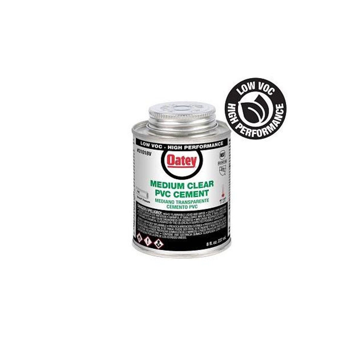 Oatey 8 Oz. Clear Medium-Bodied PVC Pipe Cement