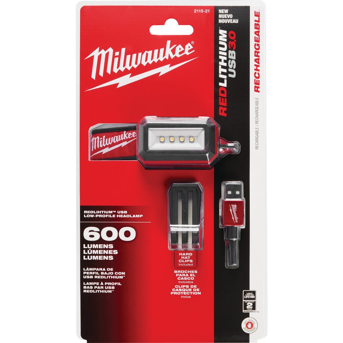 Milwaukee 600 Lm. LED REDLITHIUM USB Rechargeable Low-Profile Headlamp - photo 2
