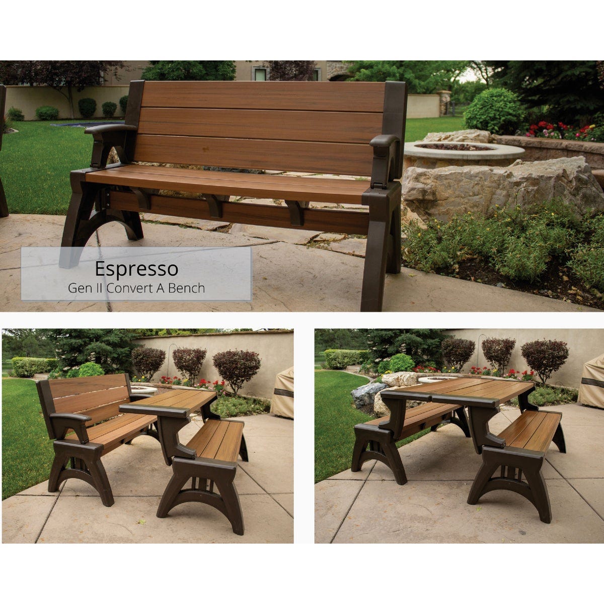Convert A Bench 58 In. L Gen 2 XL Espresso Foldable Bench - photo 3 Convert A Bench 58 In. L Gen 2 XL Espresso Foldable Bench - photo 3