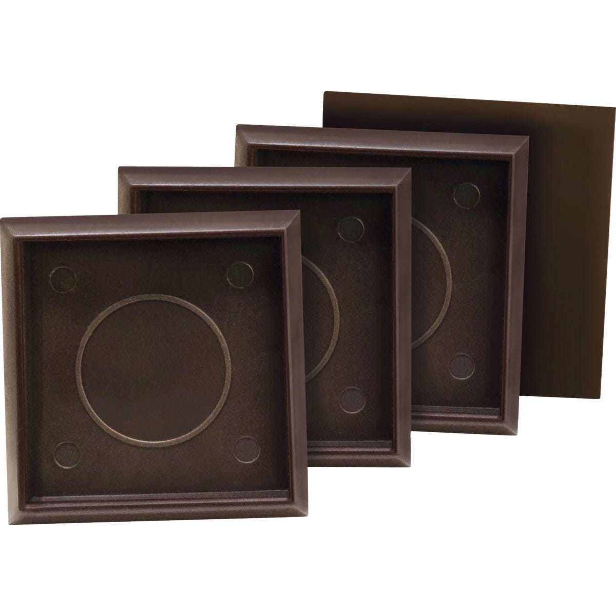 Super Sliders 2 In. Brown Square Furniture Leg Cup (4-Pack) - photo 2