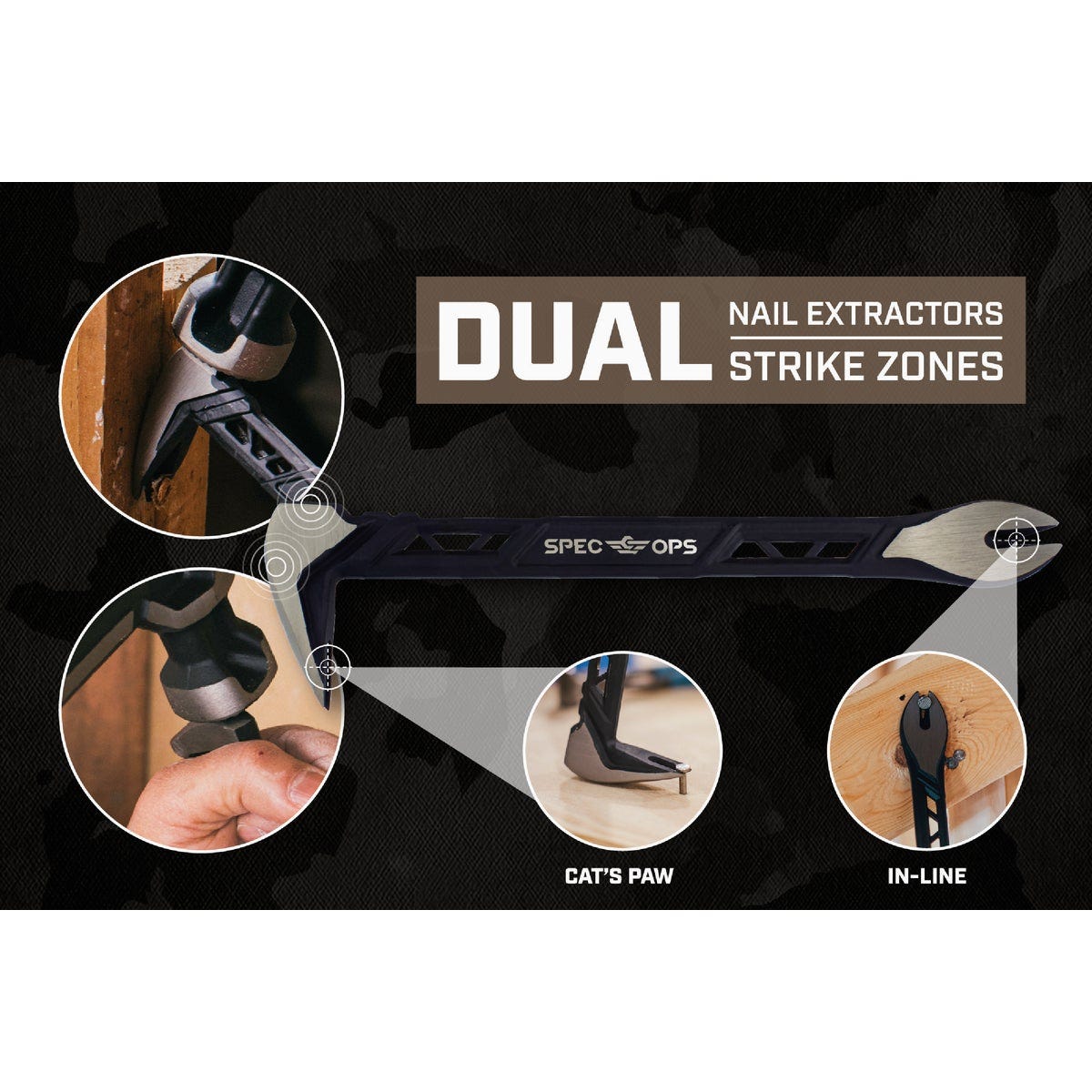 Spec Ops 8 In. High-Carbon Steel Cats Paw Pry Bar Nail Puller - photo 3 Spec Ops 8 In. High-Carbon Steel Cats Paw Pry Bar Nail Puller - photo 3