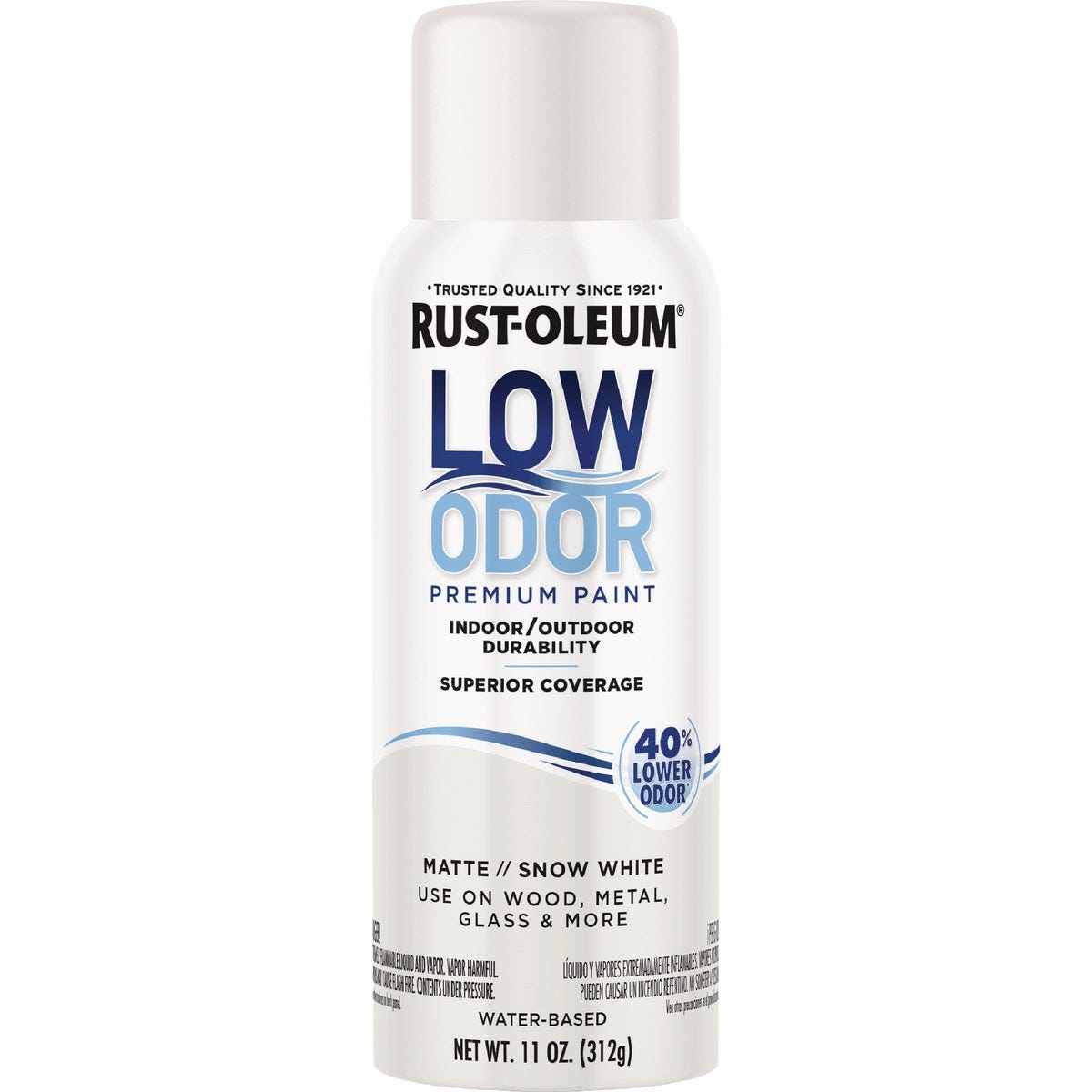 Rust-Oleum Low Odor Water-Based 11 Oz. Matte Spray Paint, Snow White - photo 2 Rust-Oleum Low Odor Water-Based 11 Oz. Matte Spray Paint, Snow White - photo 2