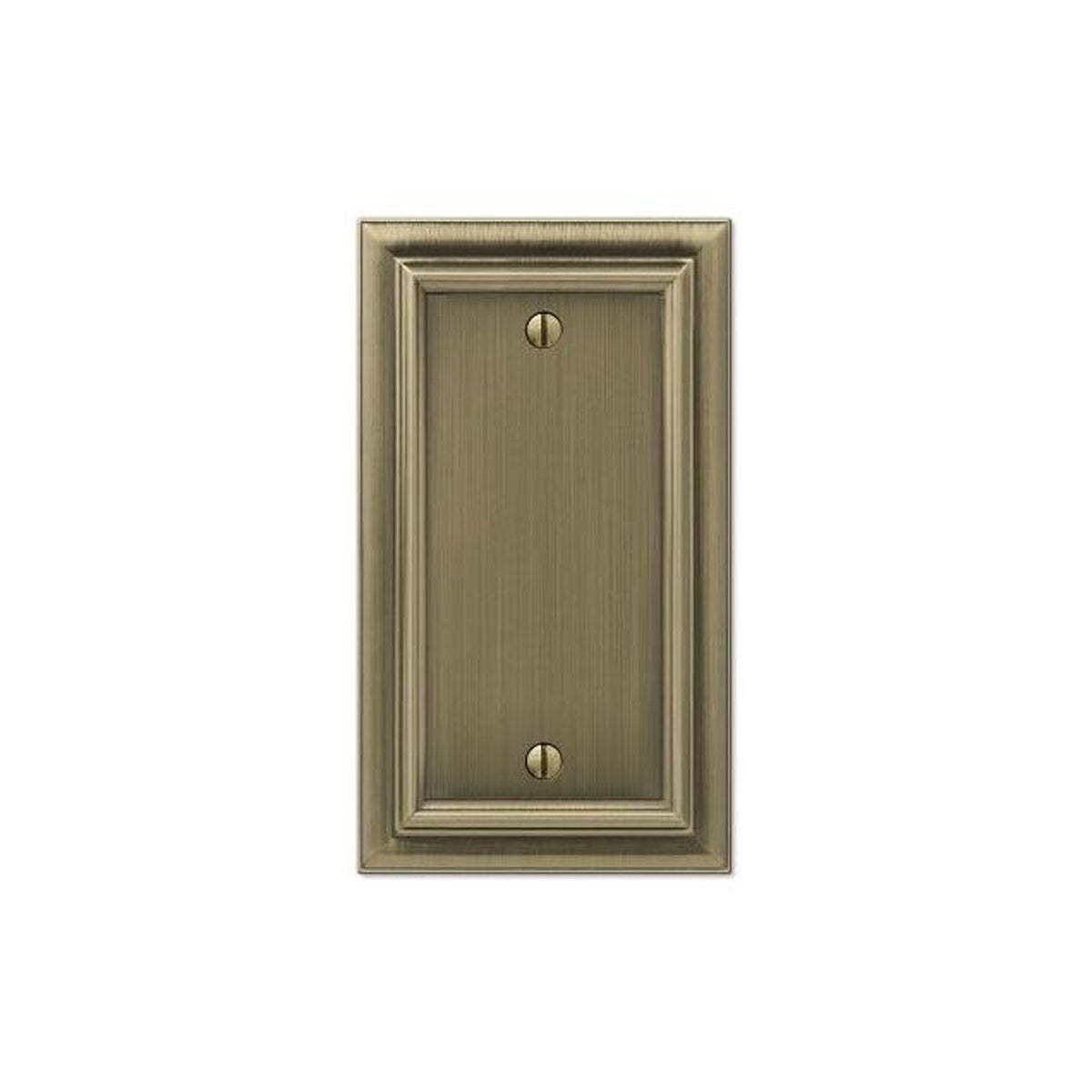 Westek Continental Metal Blank Wall Plate, Brushed Brass Westek Continental Metal Blank Wall Plate, Brushed Brass