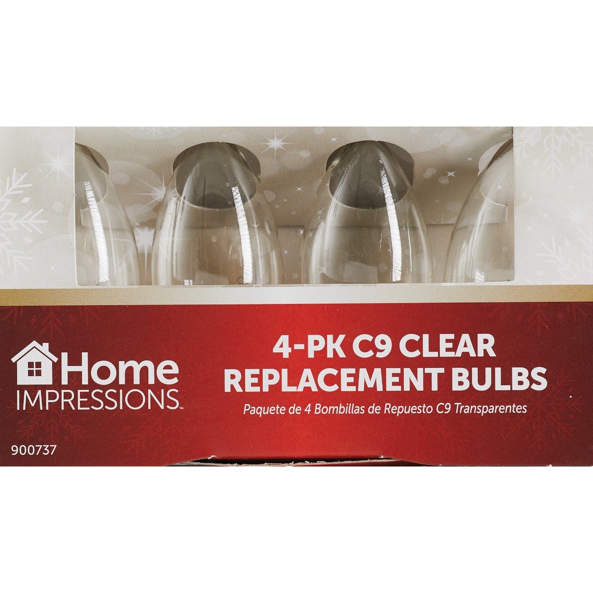 Home Impressions C9 Clear Transparent 125V Replacement Light Bulb (4-Pack)
