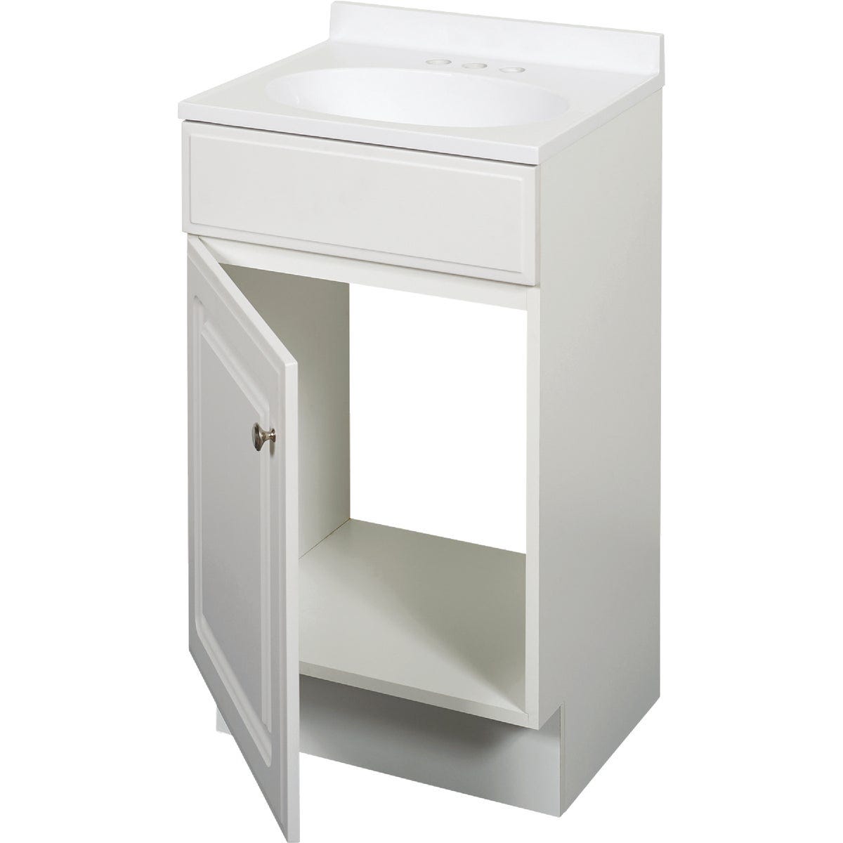 Zenith Zenna Home White 18 In. W x 35 In. H x 16 In. D Vanity with White Cultured Marble Top - photo 2