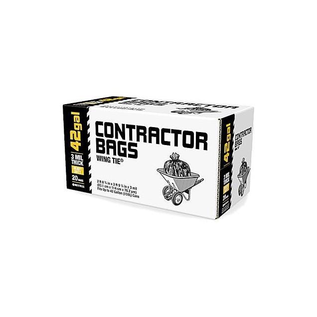 Sunbelt 20-Ct. 42-Gal. Black Contractor Trash Bags Sunbelt 20-Ct. 42-Gal. Black Contractor Trash Bags