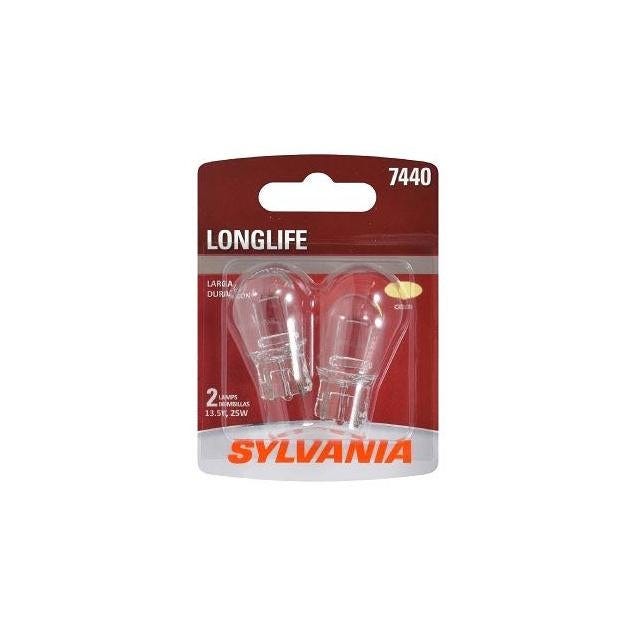 Sylvania 7440LL BP2 Long Life Miniature Clear Bulb (2-Pack)