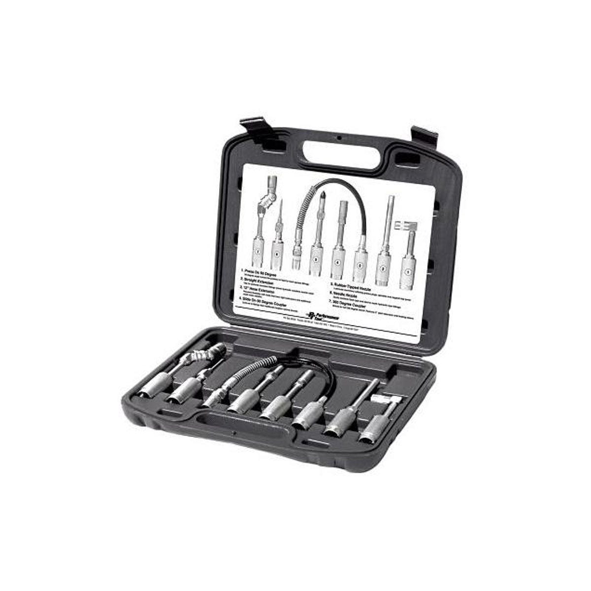 Performance Tool Grease Gun Accessory Kit (7-Piece)