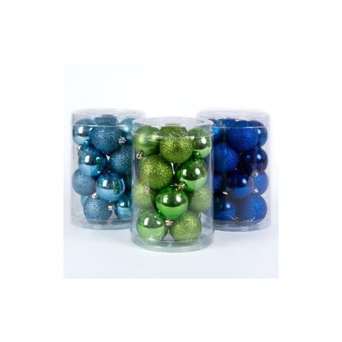 Christmas by Krebs 2.36 In. Lime & Blue Assortment Shatterproof Ornaments (16-Ct.) Christmas by Krebs 2.36 In. Lime & Blue Assortment Shatterproof Ornaments (16-Ct.)