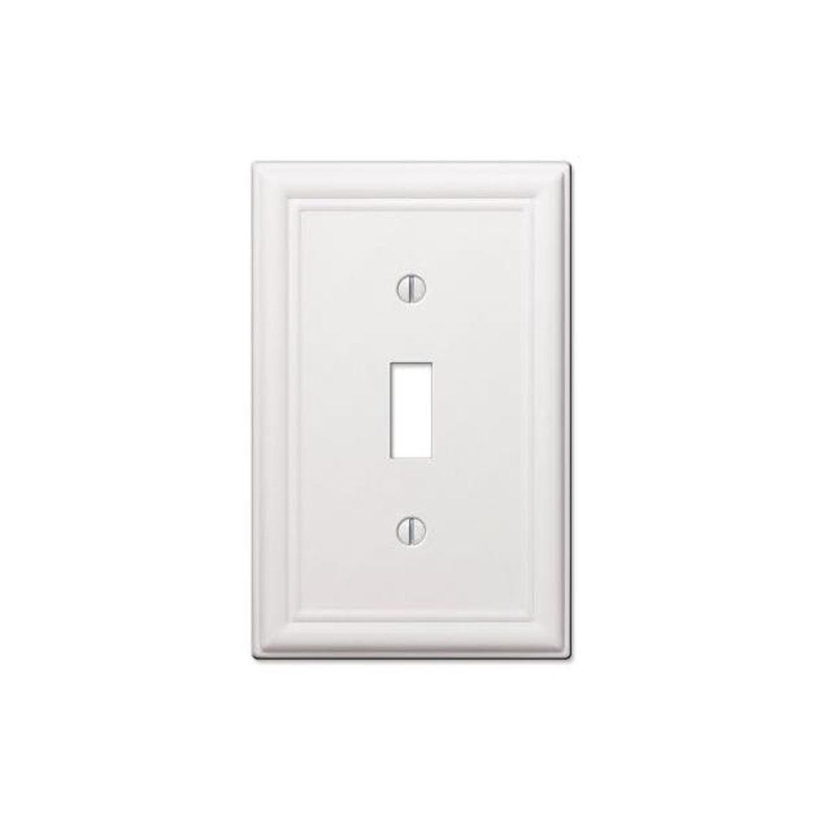 Westek Chelsea White Steel 1-Toggle Wall Plate