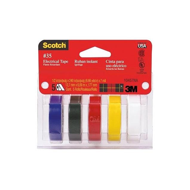Scotch 0.5 In. x 240 In. Professional Quality Electrical Tape (5-Pack)
