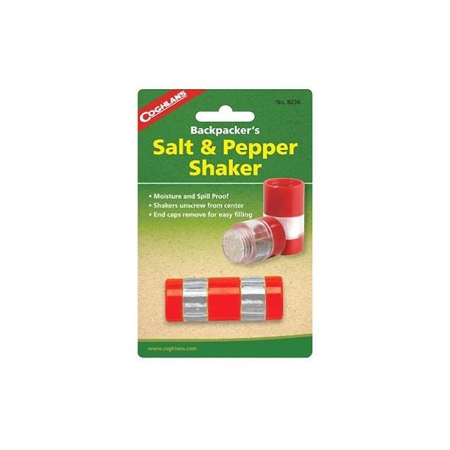 Coghlan's Backpacker's Salt and Pepper Shaker Coghlan's Backpacker's Salt and Pepper Shaker
