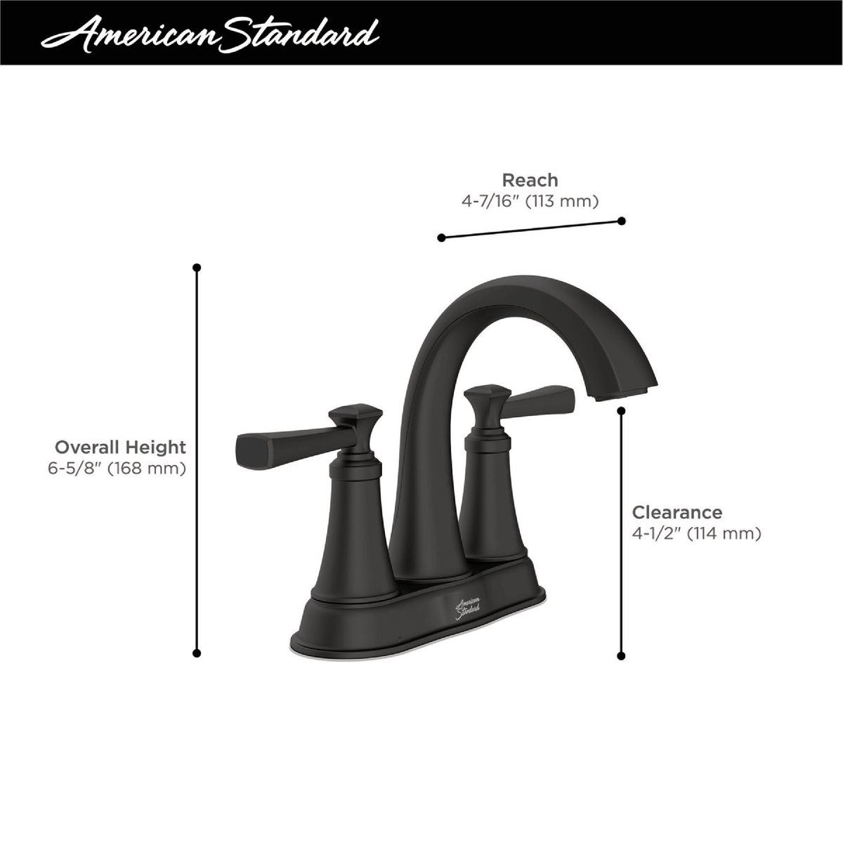 American Standard Glenmere Matte Black 2-Handle Lever 4 In. Centerset Bathroom Faucet with Pop-Up - photo 7 American Standard Glenmere Matte Black 2-Handle Lever 4 In. Centerset Bathroom Faucet with Pop-Up - photo 7