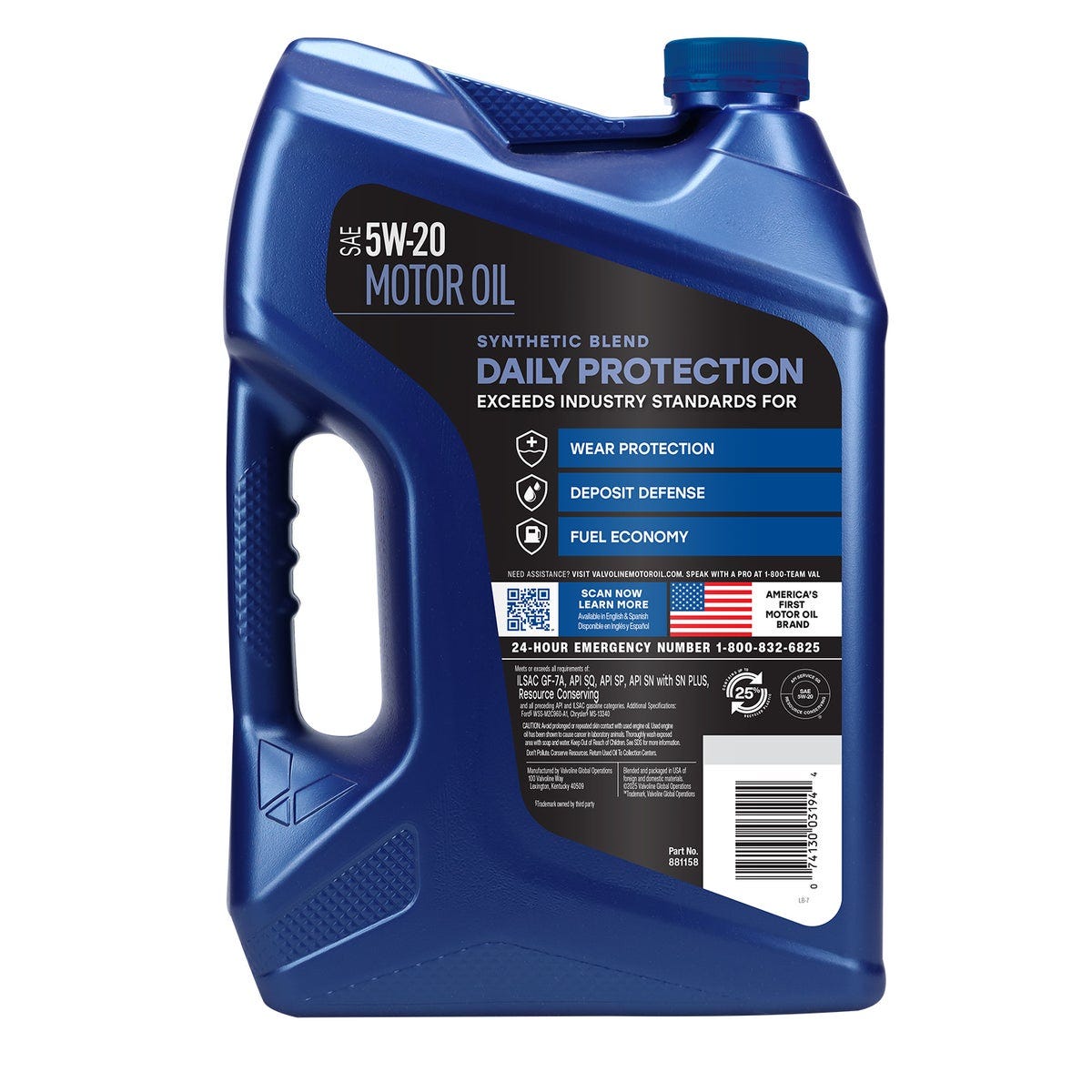 Valvoline 5 Qt. 5W-20 Daily Protection Synthetic Blend Motor Oil - photo 3