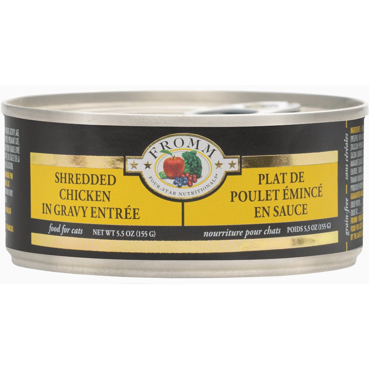 Fromm Four-Star Nutritionals Shredded Chicken in Gravy Entree Wet Cat Food, 5.5 Oz. - photo 2