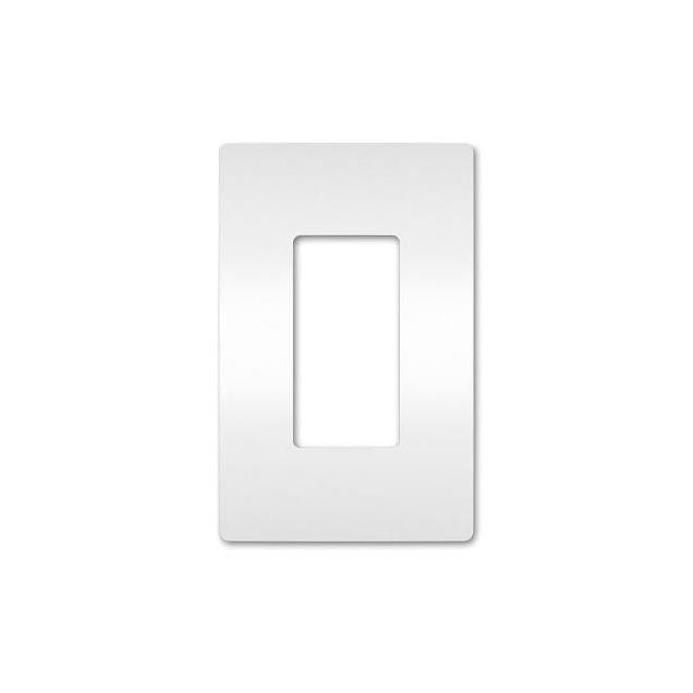 Radiant 1-Gang Screwless Wall Plate with Microban, White