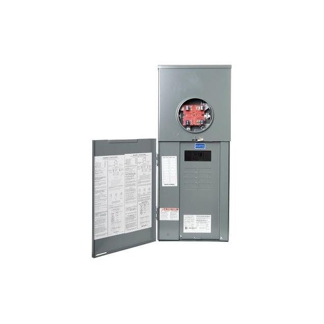 Square D 200A 16 Circuit Homeline Outdoor Meter Socket & Main Breaker Load Center
