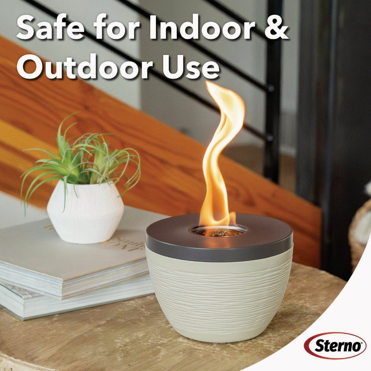 Sterno Small Cocoa & Sand with Dark Brown Lid Tabletop Fire Pit - photo 4