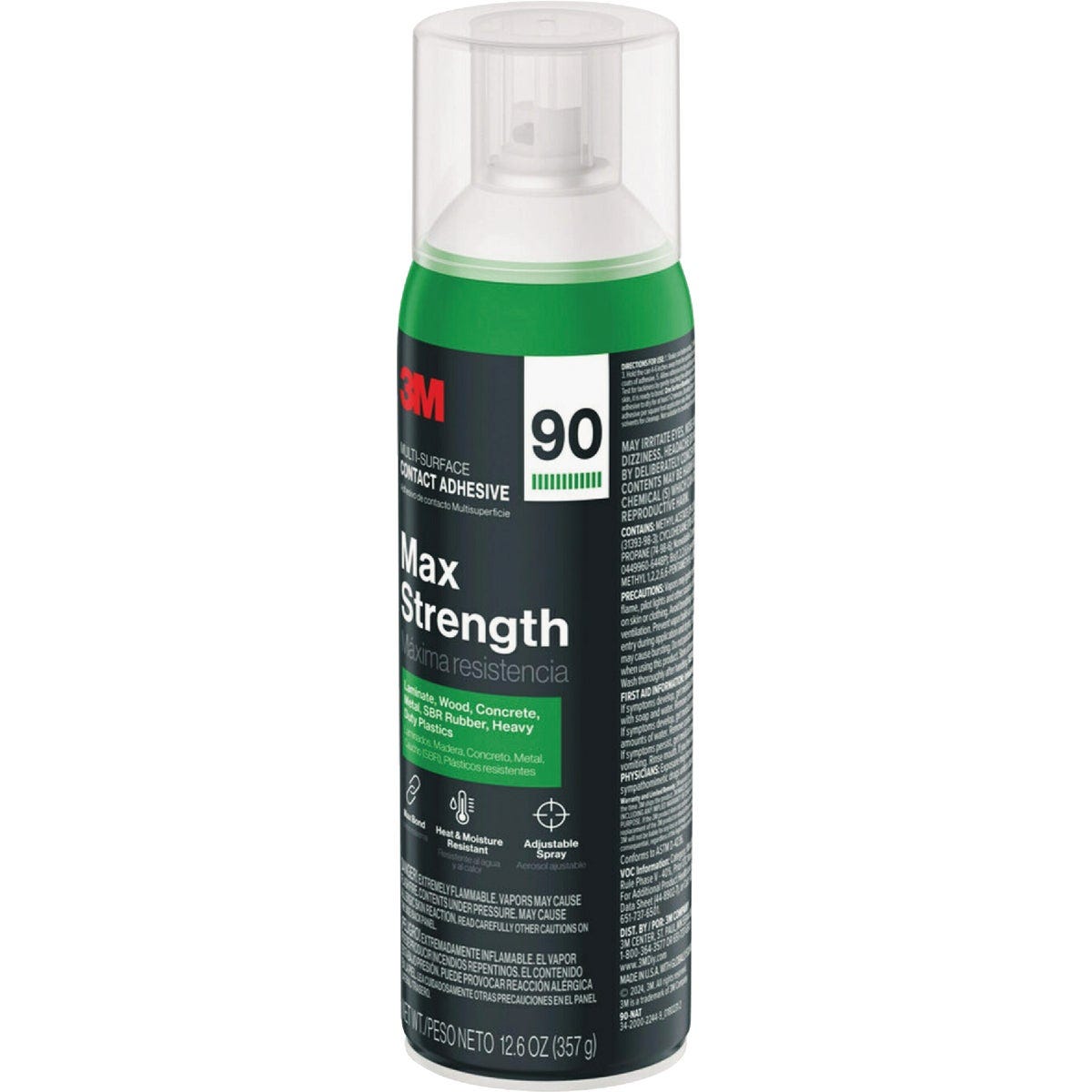 3M 90 Max Strength 12.6 Oz. Multi-Surface Contact Adhesive - photo 3 3M 90 Max Strength 12.6 Oz. Multi-Surface Contact Adhesive - photo 3