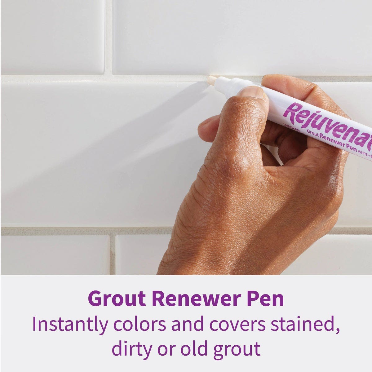Rejuvenate Grout Renewer Pen, White (2 Count) - photo 3