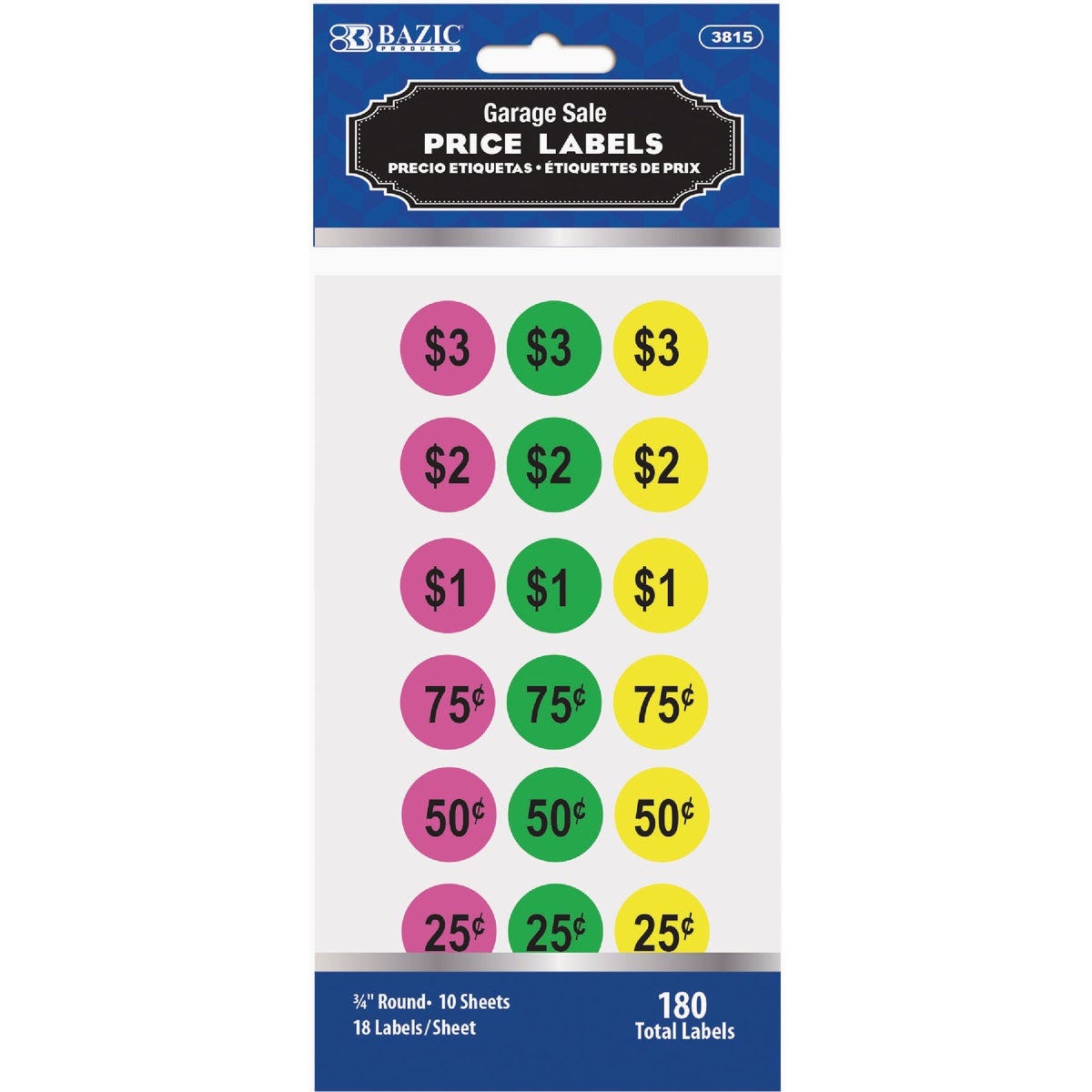 Bazic Products Garage Sale Label (180-Pack)