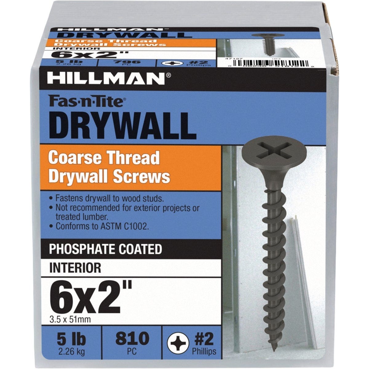 Hillman Fas-N-Tite #6 x 2 In. Coarse Thread Black Phosphate Drywall Screw (810-Count) - photo 3 Hillman Fas-N-Tite #6 x 2 In. Coarse Thread Black Phosphate Drywall Screw (810-Count) - photo 3