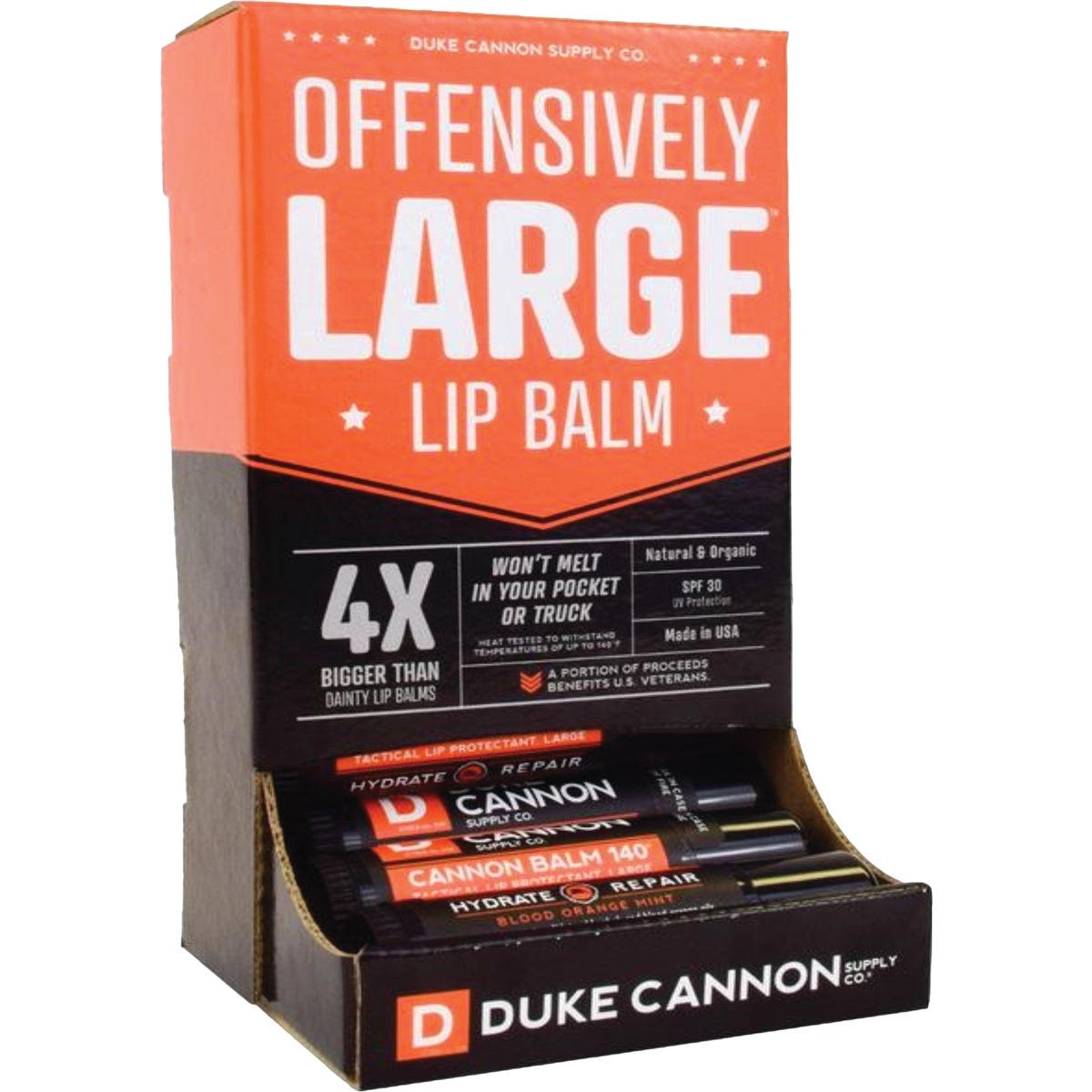 Duke Cannon Hydrate + Repair 0.56 Oz. Orange Mint 30 SPF Lip Balm Duke Cannon Hydrate + Repair 0.56 Oz. Orange Mint 30 SPF Lip Balm