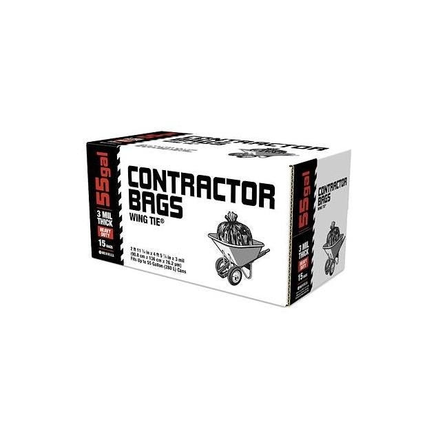 Sunbelt 15-Ct. Black 55 Gal. Contractor Trash Bags Sunbelt 15-Ct. Black 55 Gal. Contractor Trash Bags