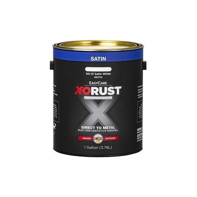 EasyCare X-O Rust Premium 1 Gal. Satin White Oil-Base Anti-Rust Enamel