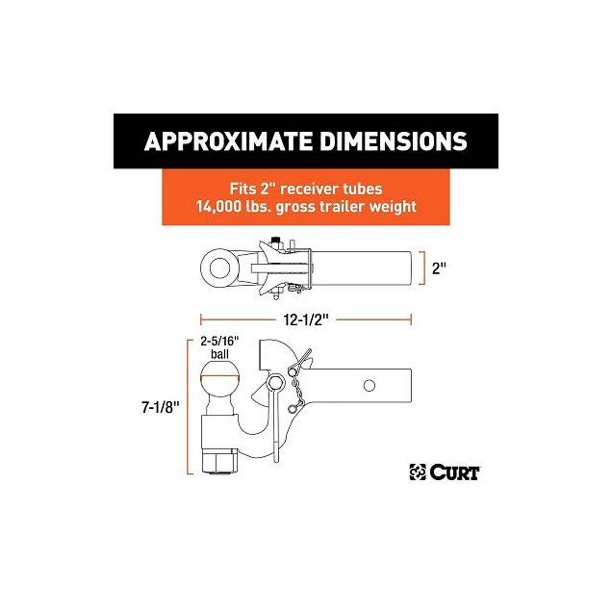 CURT Secure Latch Receiver-Mount Ball & Pintle Hitch - photo 2