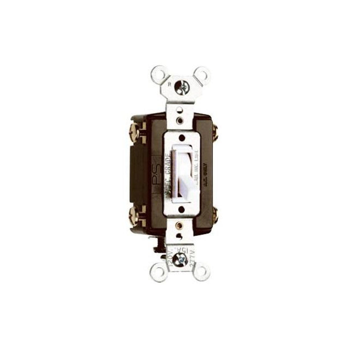 Legrand Pass & Seymour 15A White Standard 4-Way Toggle Switch
