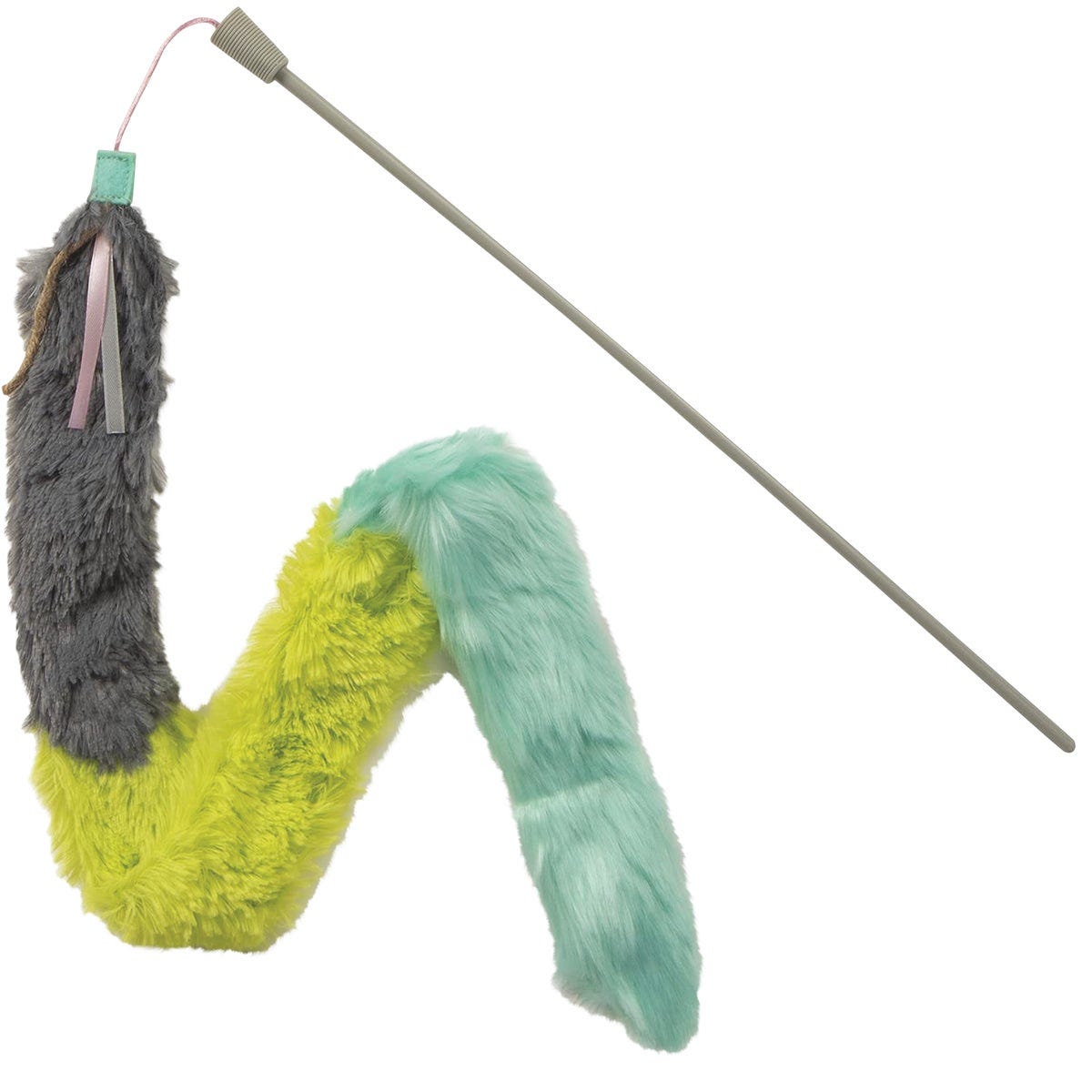 SmartyKat Crazy Catch 3-Part Breakaway Plush Catnip Wand Cat Toy - photo 2