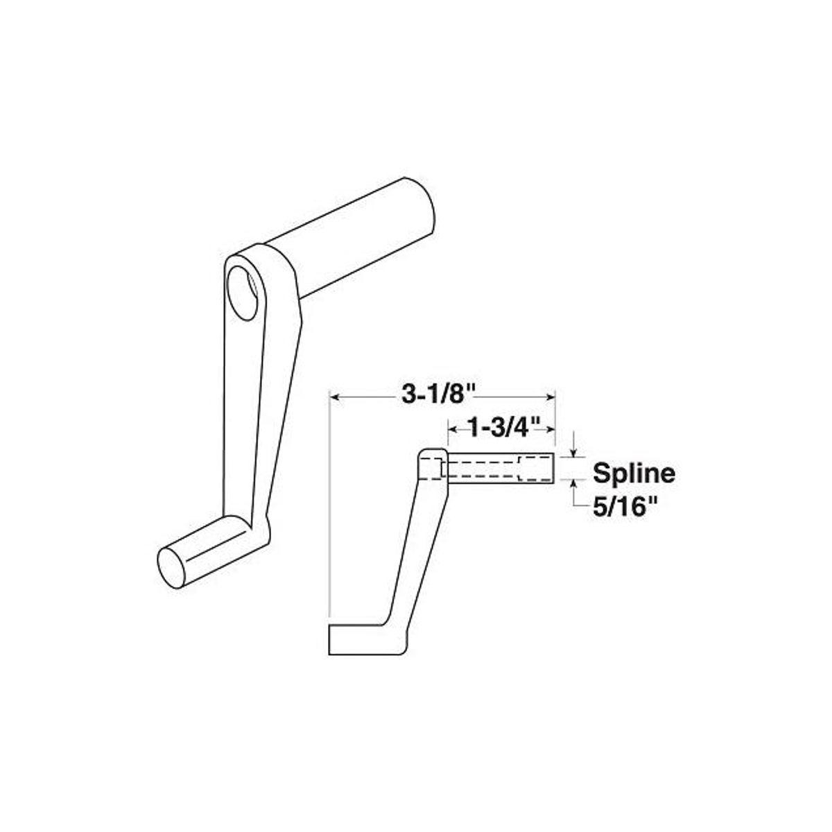 Prime-Line 1-3/4 In. Stem Diecast Window Handle - photo 2