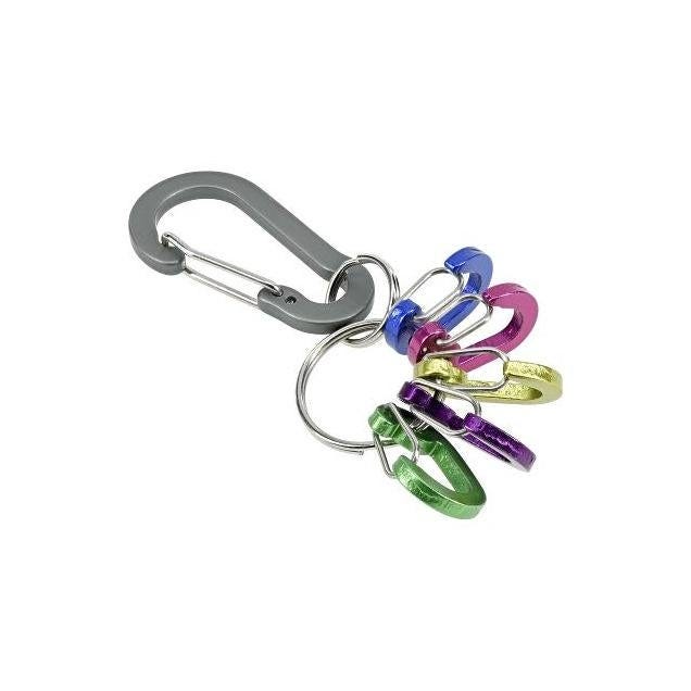 Hillman Multicolored Aluminum Carabiner & Mini Biner Key Clips Hillman Multicolored Aluminum Carabiner & Mini Biner Key Clips