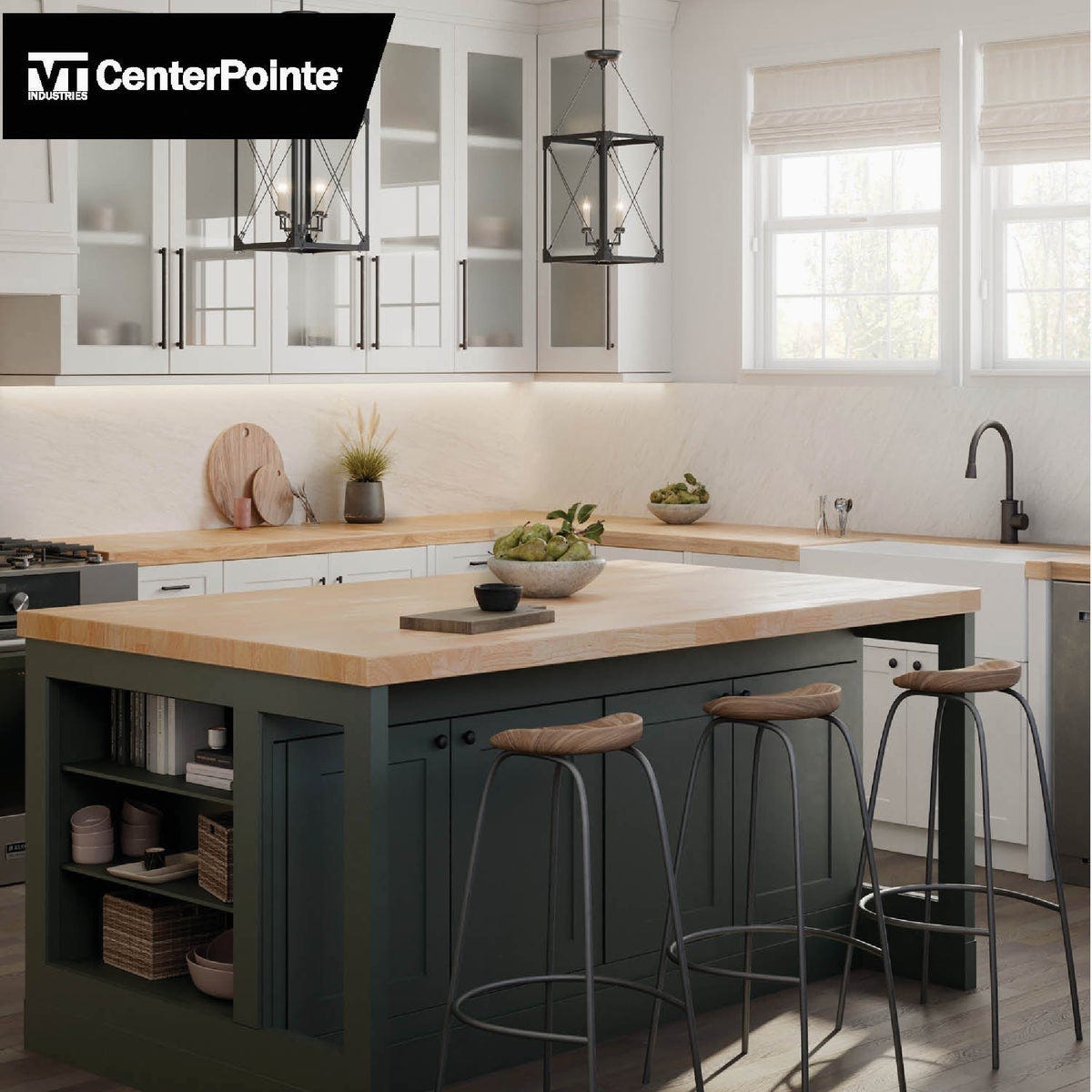 VT Industries CenterPointe 50 In. L x 25 In. D x 1.5 In. T Unfinished Hevea Wood Butcher Block Countertop with Square Edge - photo 6