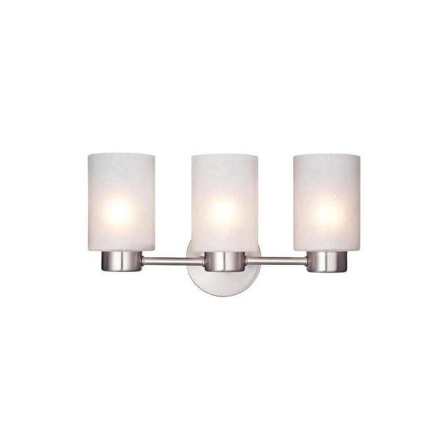 Westinghouse Sylvestre 3-Light Brushed Nickel/Seeded Glass Wall Light Fixture Westinghouse Sylvestre 3-Light Brushed Nickel/Seeded Glass Wall Light Fixture