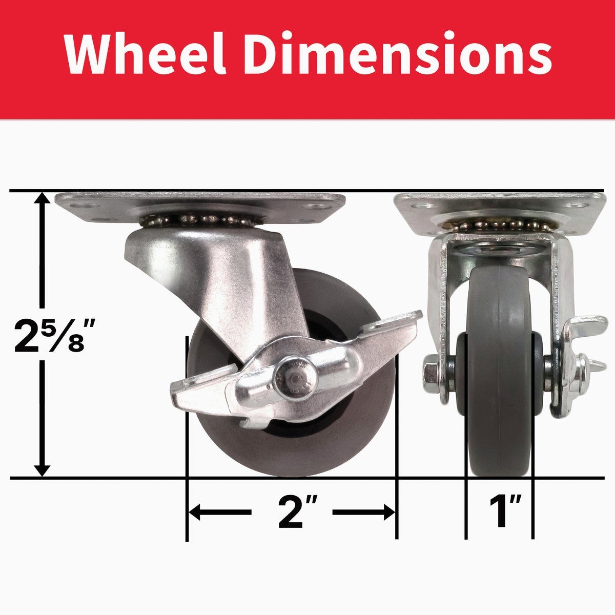 Colson 2 In. Gray TPR Swivel Plate Caster with Locking Brake - photo 7 Colson 2 In. Gray TPR Swivel Plate Caster with Locking Brake - photo 7